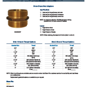 Dixon® Fire Submittal Sheet- Brass Hex Adapters