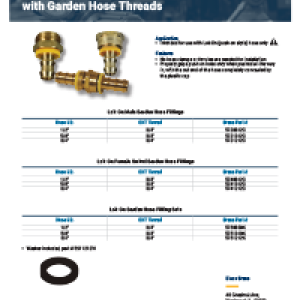 Lok-On Hose Fittings with Garden Hose Threads